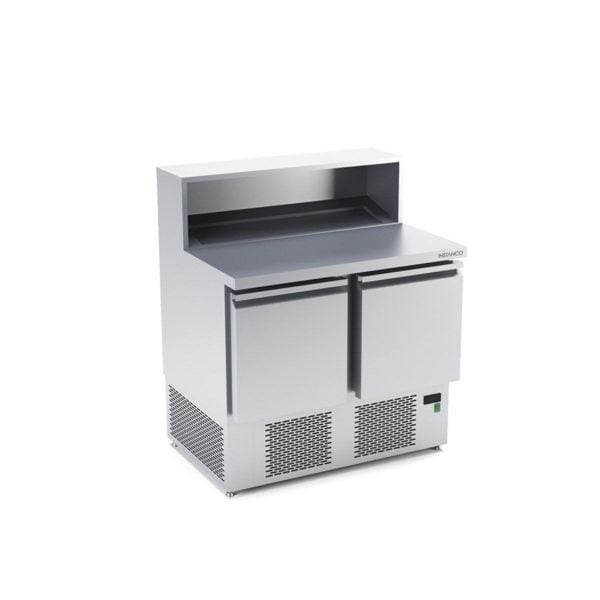 Cooling table for pizza with extension